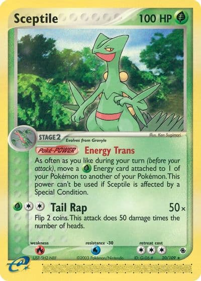 Sceptile Ruby and Sapphire Pokemon card