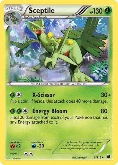 Sceptile Plasma Freeze Pokemon card