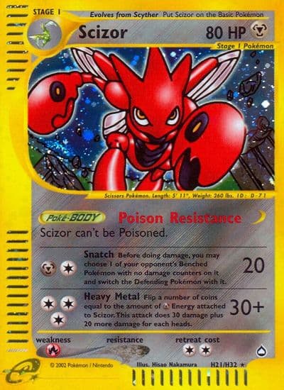 Scizor (H21) Aquapolis Pokemon card