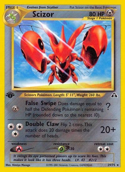 Scizor (29) Neo Discovery Pokemon card