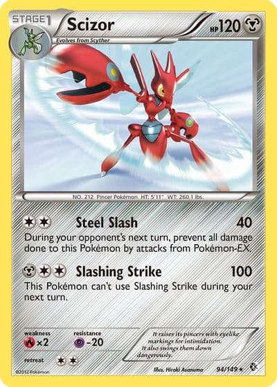 Scizor Boundaries Crossed Pokemon card