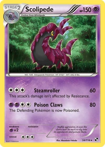 Scolipede Black and White Pokemon card