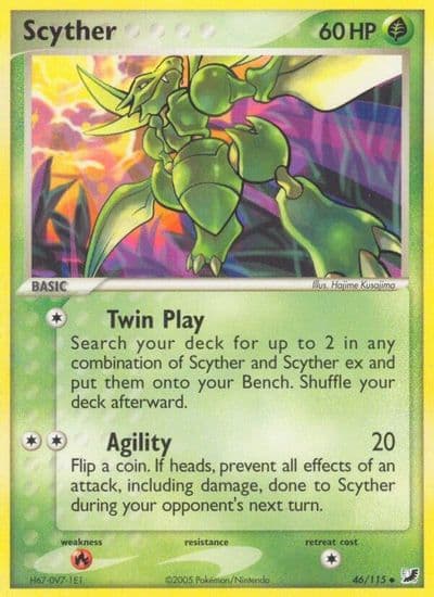 Scyther Unseen Forces Pokemon card