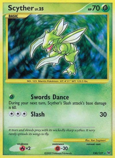 Scyther Platinum Pokemon card