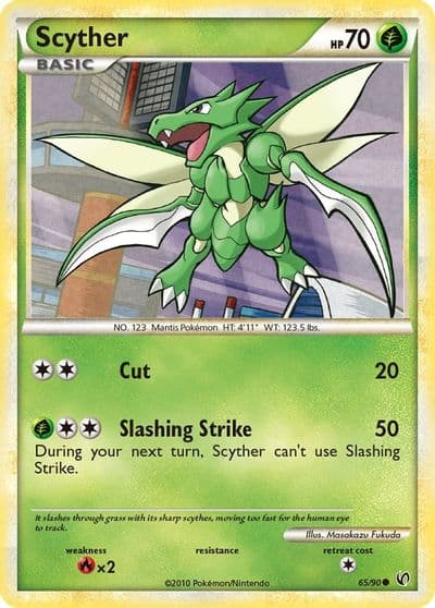 Scyther (65) Undaunted Pokemon card