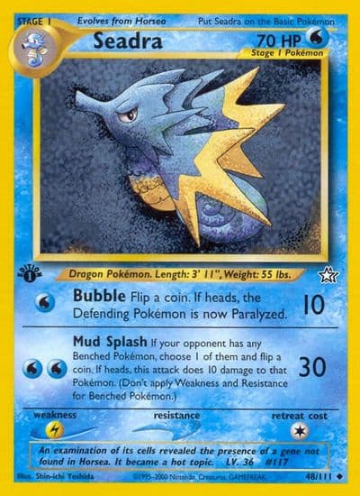 Seadra Neo Genesis Pokemon card