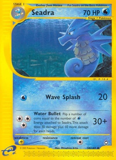 Seadra Aquapolis Pokemon card