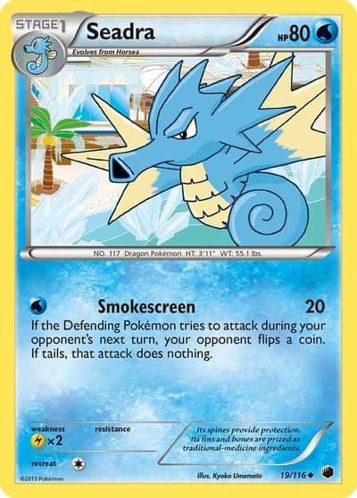 Seadra Plasma Freeze Pokemon card