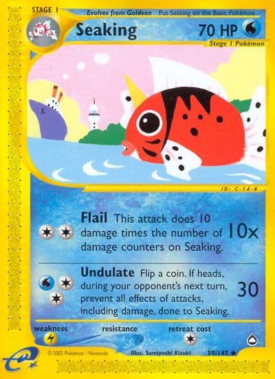 Seaking Aquapolis Pokemon card