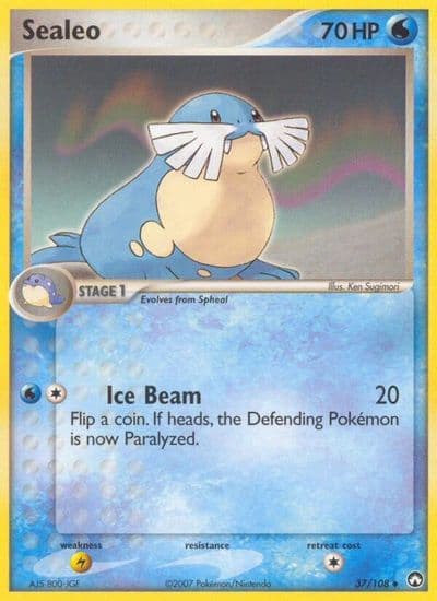 Sealeo Power Keepers Pokemon card