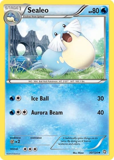 Sealeo Dragons Exalted Pokemon card