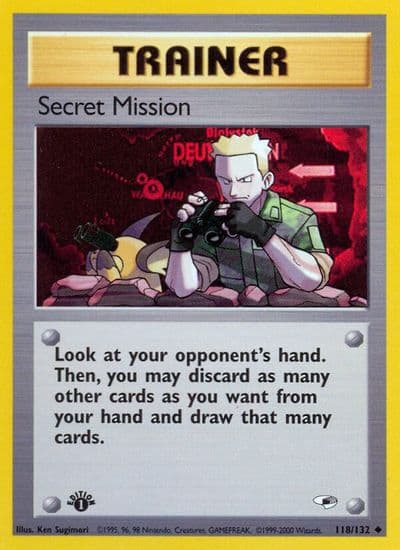 Secret Mission Gym Heroes Pokemon card
