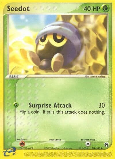 Seedot Sandstorm Pokemon card