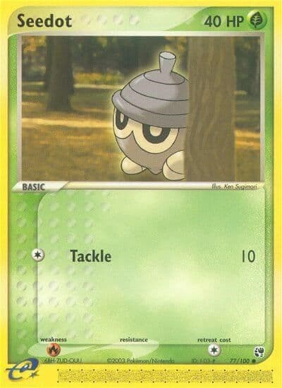 Seedot Sandstorm Pokemon card