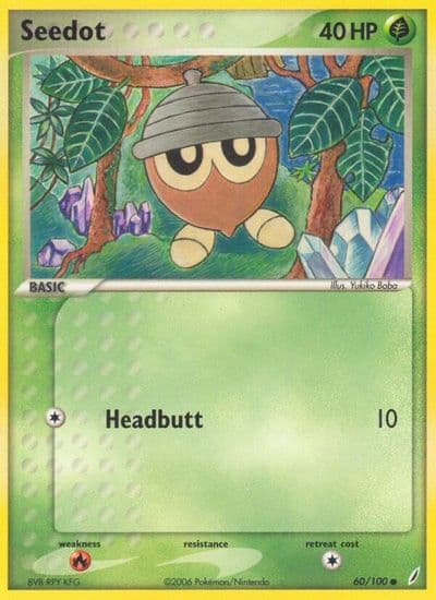 Seedot Crystal Guardians Pokemon card