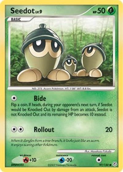 Seedot Diamond and Pearl Pokemon card