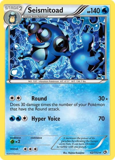 Seismitoad Legendary Treasures Pokemon card