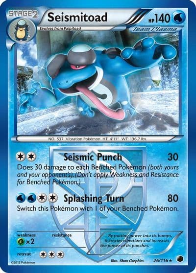 Seismitoad (Team Plasma) Plasma Freeze Pokemon card