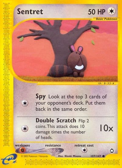 Sentret Aquapolis Pokemon card