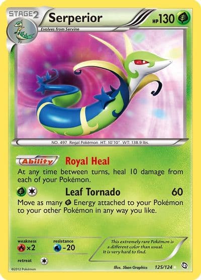 Serperior Dragons Exalted Pokemon card