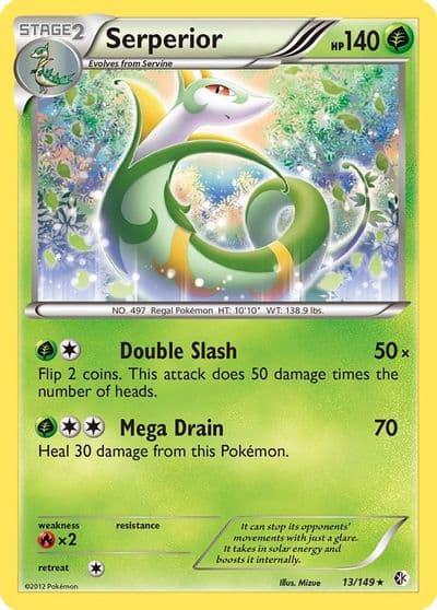Serperior Boundaries Crossed Pokemon card