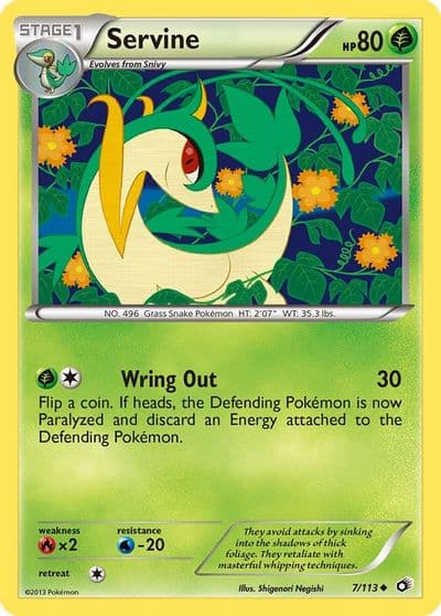 Servine Legendary Treasures Pokemon card