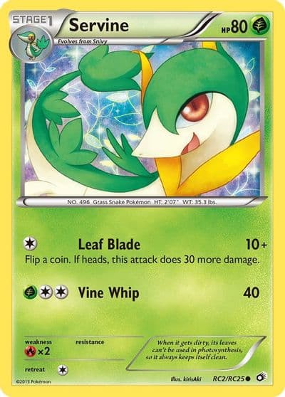 Servine Legendary Treasures: Radiant Collection Pokemon card