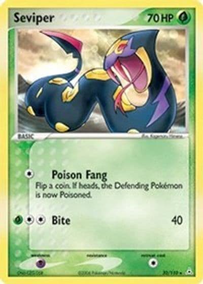 Seviper Holon Phantoms Pokemon card