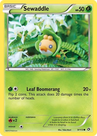 Sewaddle (9) Legendary Treasures Pokemon card