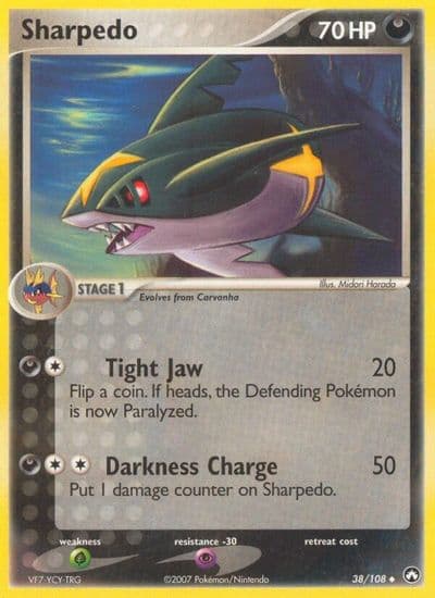 Sharpedo Power Keepers Pokemon card