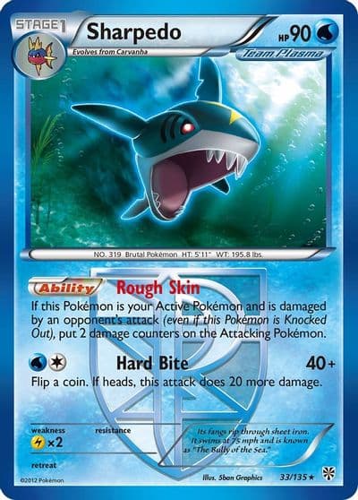 Sharpedo (Team Plasma) Plasma Storm Pokemon card
