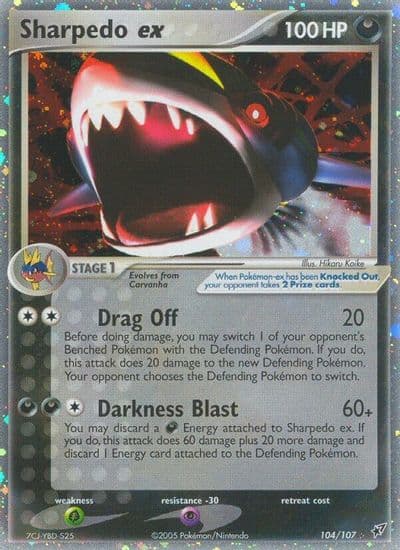 Sharpedo ex Deoxys Pokemon card