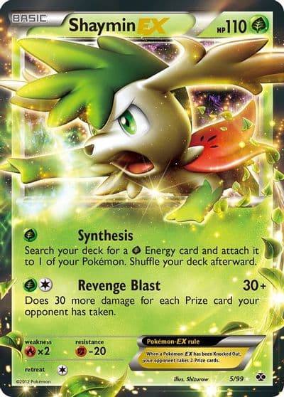 Shaymin EX Next Destinies Pokemon card