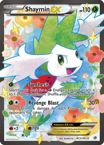 Shaymin EX (Full Art) Legendary Treasures: Radiant Collection Pokemon card