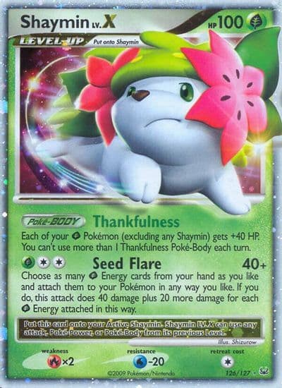 Shaymin Lv.X (Land Forme) Platinum Pokemon card