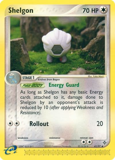 Shelgon Dragon Pokemon card