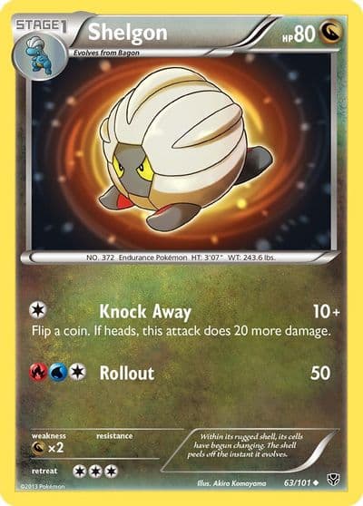 Shelgon Plasma Blast Pokemon card