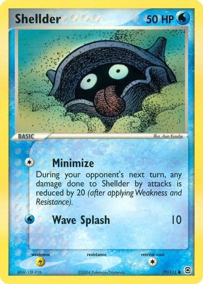 Shellder FireRed & LeafGreen Pokemon card