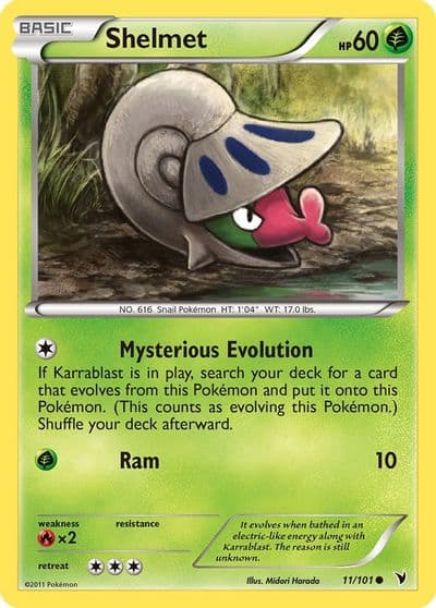 Shelmet Noble Victories Pokemon card