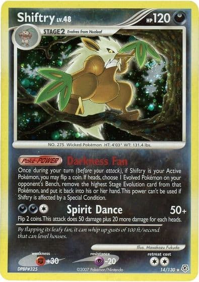 Shiftry Diamond and Pearl Pokemon card