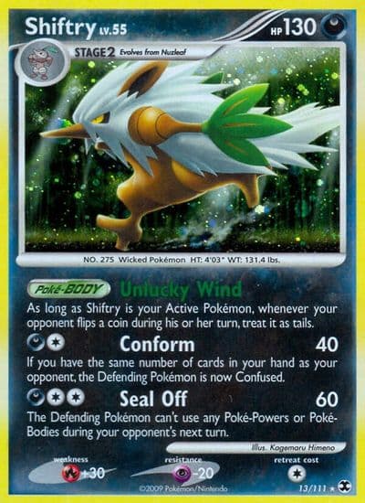 Shiftry Rising Rivals Pokemon card