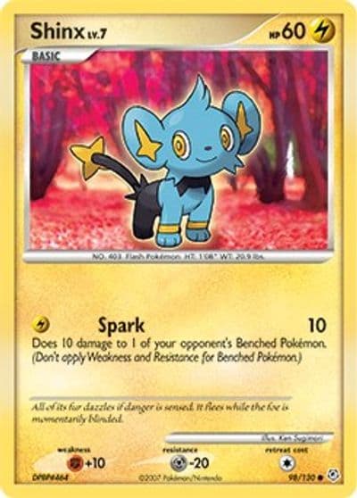 Shinx Diamond and Pearl Pokemon card