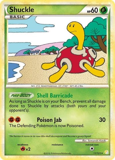 Shuckle HeartGold SoulSilver Pokemon card
