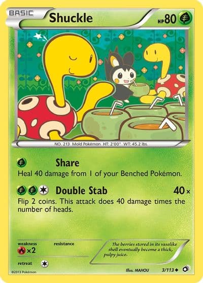 Shuckle Legendary Treasures Pokemon card