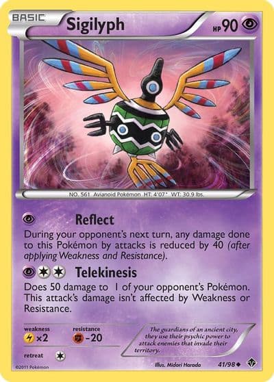 Sigilyph (41) Emerging Powers Pokemon card
