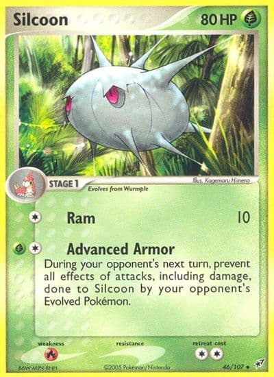 Silcoon Deoxys Pokemon card