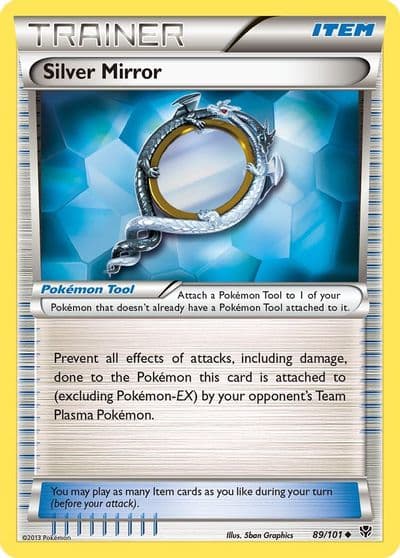 Silver Mirror Plasma Blast Pokemon card