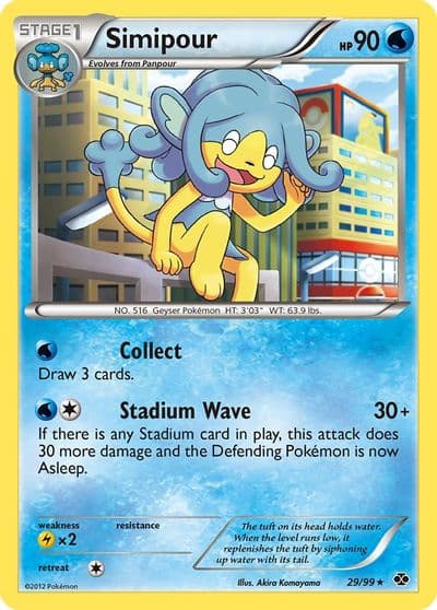Simipour Next Destinies Pokemon card