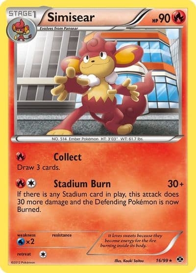 Simisear Next Destinies Pokemon card