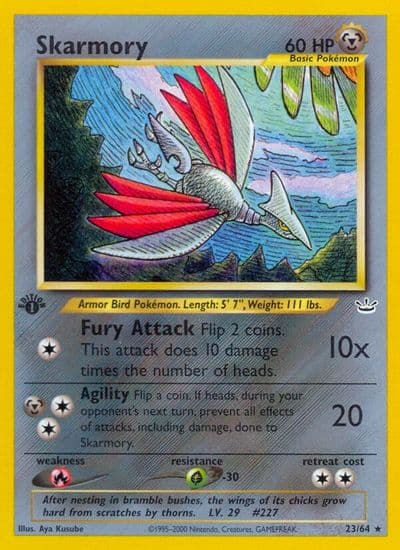 Skarmory Neo Revelation Pokemon card